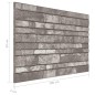 vidaXL Paneles de pared 3D diseño ladrillo gris oscuro 10 pzas EPS vidaXL Paneles de pared 3D diseño ladrillo gris oscuro 10 pzas EPS