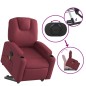 vidaXL Sillón reclinable de masaje elevable tela rojo tinto vidaXL Sillón reclinable de masaje elevable tela rojo tinto