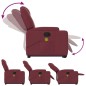 vidaXL Sillón reclinable de masaje elevable tela rojo tinto vidaXL Sillón reclinable de masaje elevable tela rojo tinto