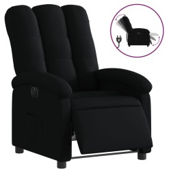 vidaXL Sillón reclinable eléctrico de tela negro