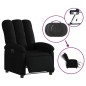 vidaXL Sillón reclinable eléctrico de tela negro