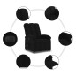 vidaXL Sillón reclinable eléctrico de tela negro