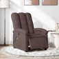 vidaXL Sillón reclinable de masaje eléctrico tela marrón oscuro vidaXL Sillón reclinable de masaje eléctrico tela marrón oscuro