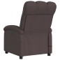 vidaXL Sillón reclinable de masaje eléctrico tela marrón oscuro vidaXL Sillón reclinable de masaje eléctrico tela marrón oscuro
