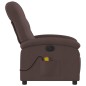 vidaXL Sillón reclinable de masaje eléctrico tela marrón oscuro vidaXL Sillón reclinable de masaje eléctrico tela marrón oscuro