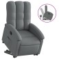 vidaXL Sillón reclinable elevable de tela gris oscuro vidaXL Sillón reclinable elevable de tela gris oscuro