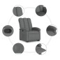 vidaXL Sillón reclinable elevable de tela gris oscuro vidaXL Sillón reclinable elevable de tela gris oscuro