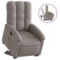 vidaXL Sillón reclinable elevable tela gris taupe