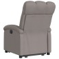 vidaXL Sillón reclinable elevable tela gris taupe