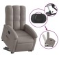 vidaXL Sillón reclinable elevable tela gris taupe