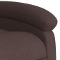 vidaXL Silla de masaje reclinable de pie de tela marrón oscuro vidaXL Silla de masaje reclinable de pie de tela marrón oscuro