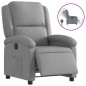vidaXL Sillón reclinable eléctrico tela gris claro vidaXL Sillón reclinable eléctrico tela gris claro