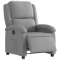vidaXL Sillón reclinable eléctrico tela gris claro vidaXL Sillón reclinable eléctrico tela gris claro