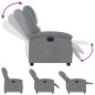 vidaXL Sillón reclinable eléctrico tela gris claro vidaXL Sillón reclinable eléctrico tela gris claro