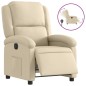 vidaXL Sillón reclinable eléctrico de tela crema vidaXL Sillón reclinable eléctrico de tela crema