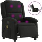 vidaXL Sillón reclinable de masaje eléctrico tela negro vidaXL Sillón reclinable de masaje eléctrico tela negro
