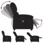 vidaXL Sillón reclinable de masaje eléctrico tela negro vidaXL Sillón reclinable de masaje eléctrico tela negro