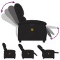 vidaXL Sillón reclinable de masaje eléctrico tela negro vidaXL Sillón reclinable de masaje eléctrico tela negro