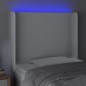 vidaXL Cabecero con LED cuero sintético blanco 83x16x118/128 cm vidaXL Cabecero con LED cuero sintético blanco 83x16x118/128 cm