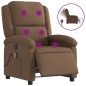 vidaXL Sillón reclinable de masaje eléctrico tela marrón vidaXL Sillón reclinable de masaje eléctrico tela marrón