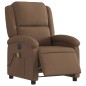 vidaXL Sillón reclinable de masaje eléctrico tela marrón vidaXL Sillón reclinable de masaje eléctrico tela marrón