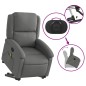 vidaXL Silla de masaje reclinable de pie de tela gris oscuro