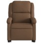 vidaXL Silla de masaje reclinable de pie de tela marrón vidaXL Silla de masaje reclinable de pie de tela marrón