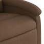 vidaXL Silla de masaje reclinable de pie de tela marrón vidaXL Silla de masaje reclinable de pie de tela marrón