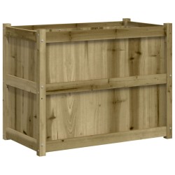 vidaXL Jardinera de madera de pino impregnada 90x50x70 cm
