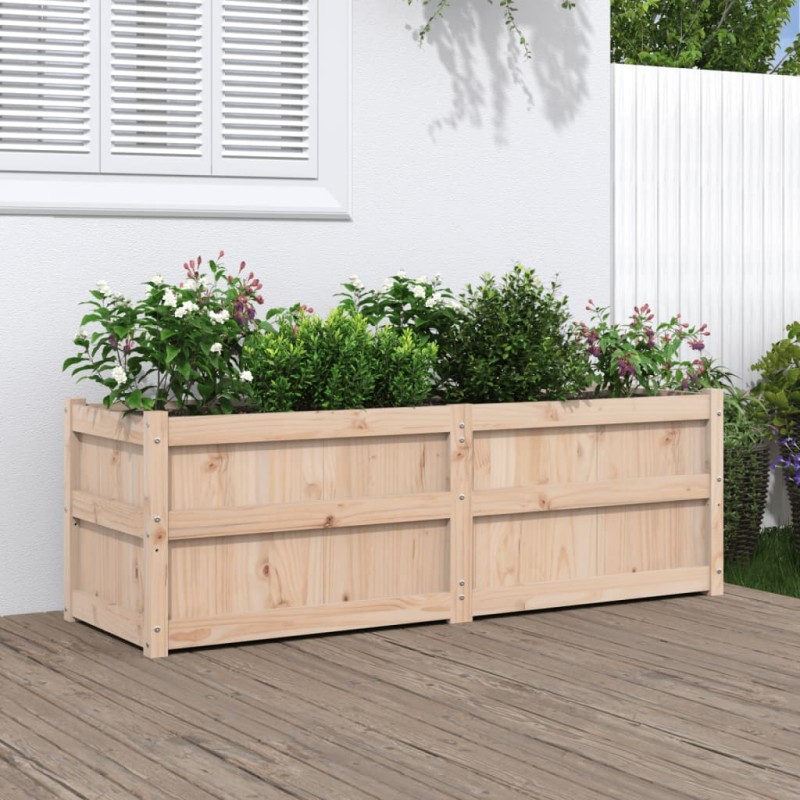 vidaXL Jardinera de madera maciza de pino 150x50x50 cm vidaXL Jardinera de madera maciza de pino 150x50x50 cm