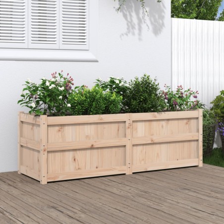 vidaXL Jardinera de madera maciza de pino 150x50x50 cm