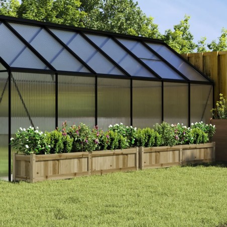 vidaXL Jardineras de exterior 2 unidades madera impregnada de pino