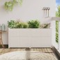 vidaXL Jardinera de madera maciza de pino blanca 150x50x70 cm