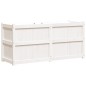 vidaXL Jardinera de madera maciza de pino blanca 150x50x70 cm