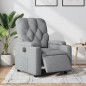 vidaXL Sillón reclinable eléctrico tela gris claro