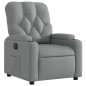 vidaXL Sillón reclinable eléctrico tela gris claro