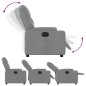 vidaXL Sillón reclinable eléctrico tela gris claro