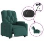 vidaXL Sillón reclinable eléctrico tela verde oscuro vidaXL Sillón reclinable eléctrico tela verde oscuro