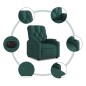 vidaXL Sillón reclinable eléctrico tela verde oscuro vidaXL Sillón reclinable eléctrico tela verde oscuro