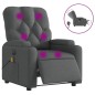 vidaXL Sillón reclinable de masaje eléctrico tela gris oscuro vidaXL Sillón reclinable de masaje eléctrico tela gris oscuro