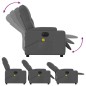 vidaXL Sillón reclinable de masaje eléctrico tela gris oscuro vidaXL Sillón reclinable de masaje eléctrico tela gris oscuro