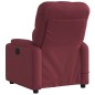 vidaXL Sillón de masaje reclinable eléctrico tela rojo tinto