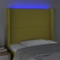 vidaXL Cabecero con LED de tela verde 93x16x118/128 cm vidaXL Cabecero con LED de tela verde 93x16x118/128 cm