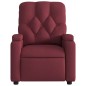 vidaXL Sillón de masaje reclinable eléctrico tela rojo tinto