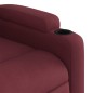 vidaXL Sillón de masaje reclinable eléctrico tela rojo tinto