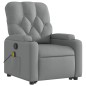 vidaXL Sillón de masaje reclinable de pie de tela gris claro vidaXL Sillón de masaje reclinable de pie de tela gris claro