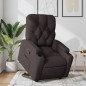 vidaXL Sillón reclinable elevable tela marrón oscuro vidaXL Sillón reclinable elevable tela marrón oscuro