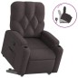 vidaXL Sillón reclinable elevable tela marrón oscuro vidaXL Sillón reclinable elevable tela marrón oscuro