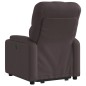 vidaXL Sillón reclinable elevable tela marrón oscuro vidaXL Sillón reclinable elevable tela marrón oscuro