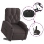 vidaXL Sillón reclinable elevable tela marrón oscuro vidaXL Sillón reclinable elevable tela marrón oscuro